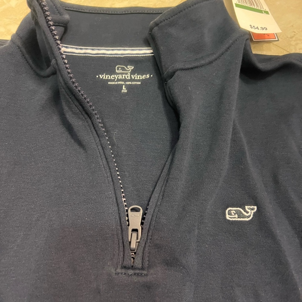 half zip boys jersey blue blazer